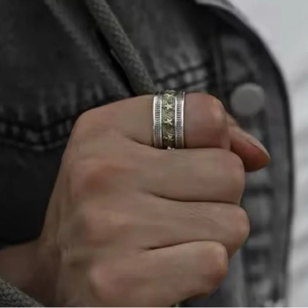 NEW Engraved Gold Star Ring | 925 Sterling Silver, Star‎ Ring